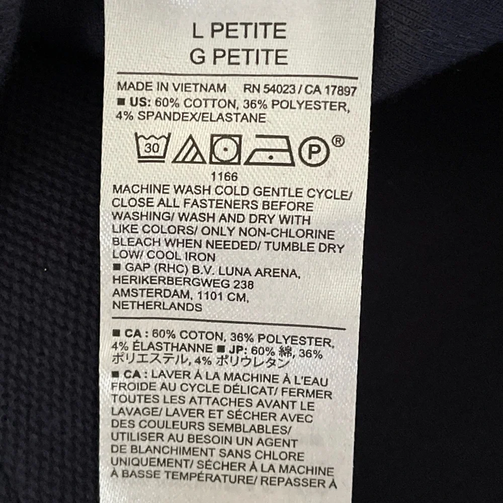 New L.L. Bean Men’s Navy Hooded Wind Shirt Size Small - Picture 9 of 9